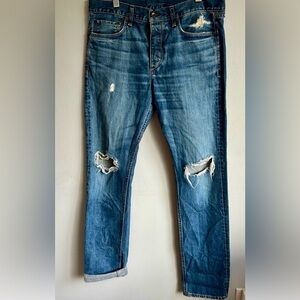 Rag & Bone Slim Leg Distressed Jeans Men’s | Premium Denim